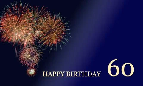Congratulation and happy birthday 60th Stock Photos