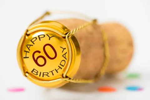 Congratulation and happy birthday 60th Stock Photos