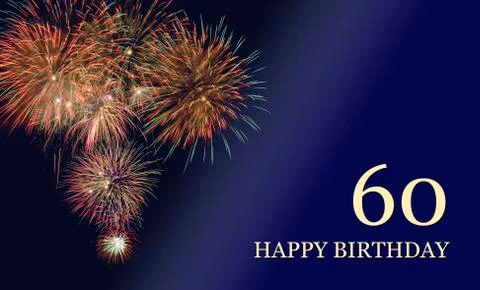 Congratulation and happy birthday 60th Stock Photos