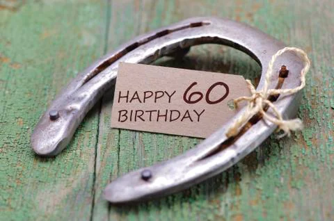 Congratulation and happy birthday 60th Stock Photos