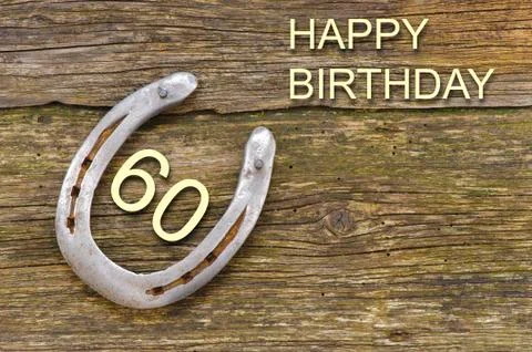 Congratulation and happy birthday 60th Stock Photos
