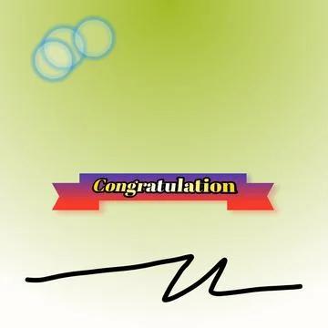 Congratulation board with multicolor background Stock Illustration