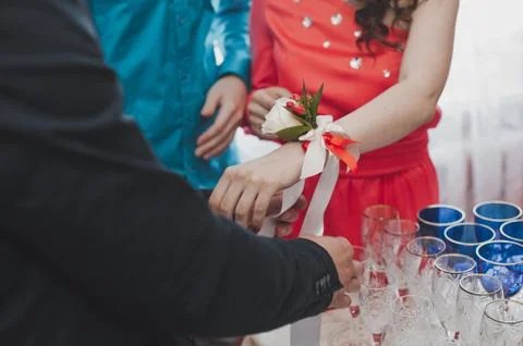 Congratulation during the holiday  Stock Photos