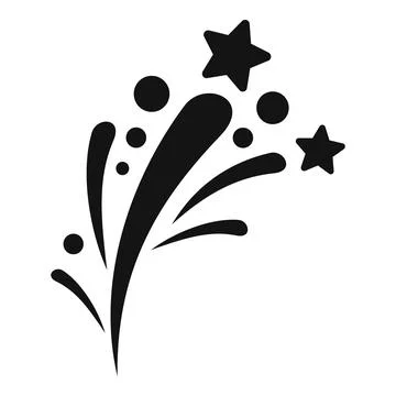 Congratulation firework icon simple vector. Event carnival Stock Illustration