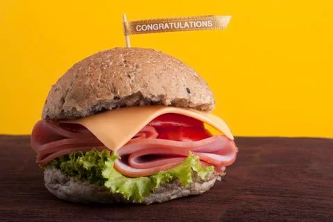 Congratulation hamburger Stock Photos