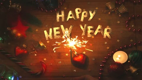 Congratulation with happy new year Stock Footage 82208667