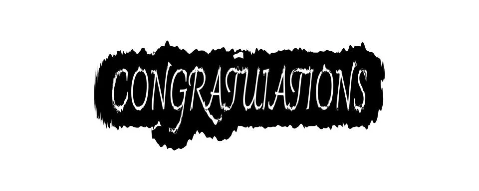 Congratulation post design with black and white background Stock Illustration