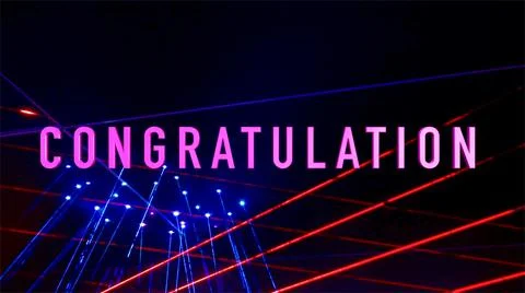 CONGRATULATION Text . Color Light background Stock Illustration
