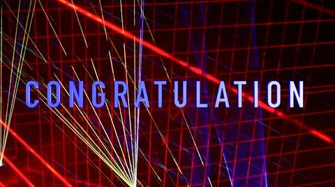 CONGRATULATION Text . Color Light background Stock Illustration