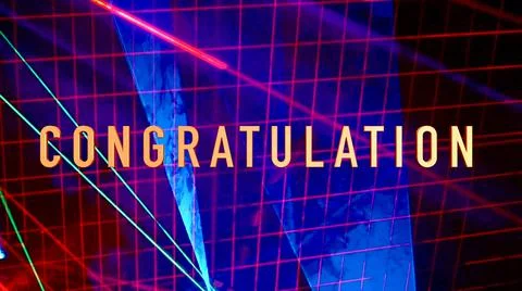 CONGRATULATION Text . Color Light background Stock Illustration