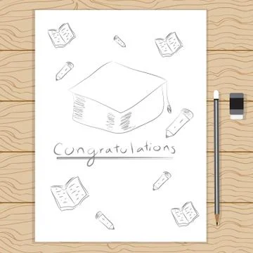 Congratulation. vector easy design for education. Stock Illustration