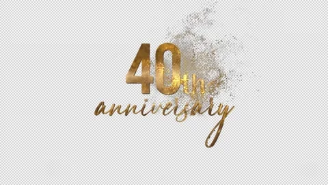 Congratulations on the 40th anniversary, luxury text, congratulations with g Stock-Footage 238690366