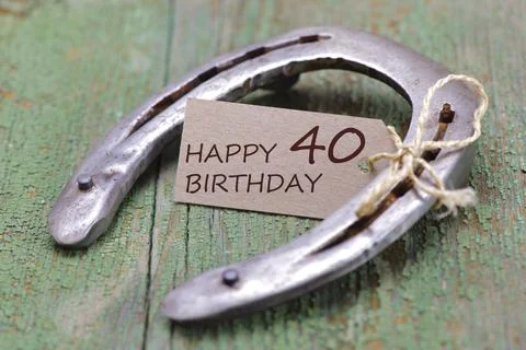 Congratulations to the 40th birthday Stock Photos