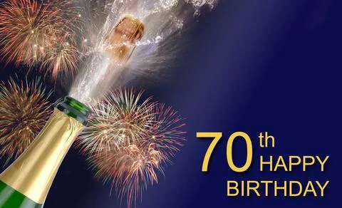Congratulations  to the 70th birthday Stock Photos