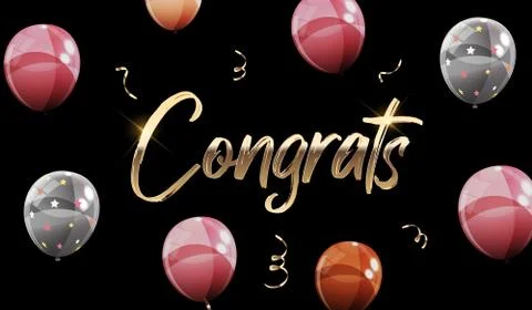 Congratulations abstract design template background. Vector illustration Stock Illustration