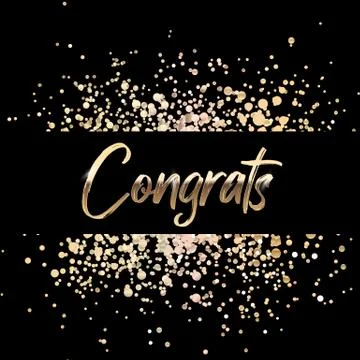 Congratulations abstract design template background. Vector illustration Stock Illustration