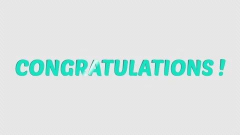 Congratulations animated waving text. Alpha channel overlay video. 스톡 동영상 316784779