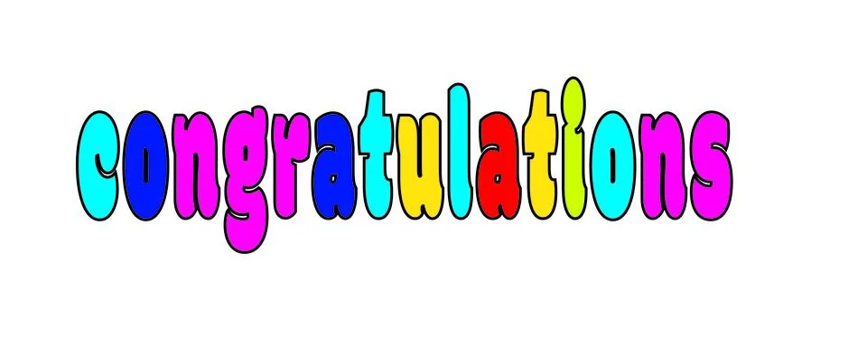Congratulations banner design illustrator vector art. Stock Illustration