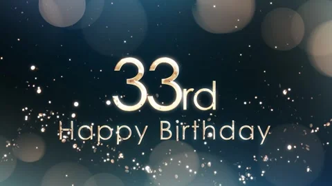 Congratulations banner, happy 33rd birth... | Stock Video | Pond5