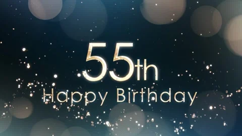 Congratulations banner, happy 55th birth... | Stock Video | Pond5