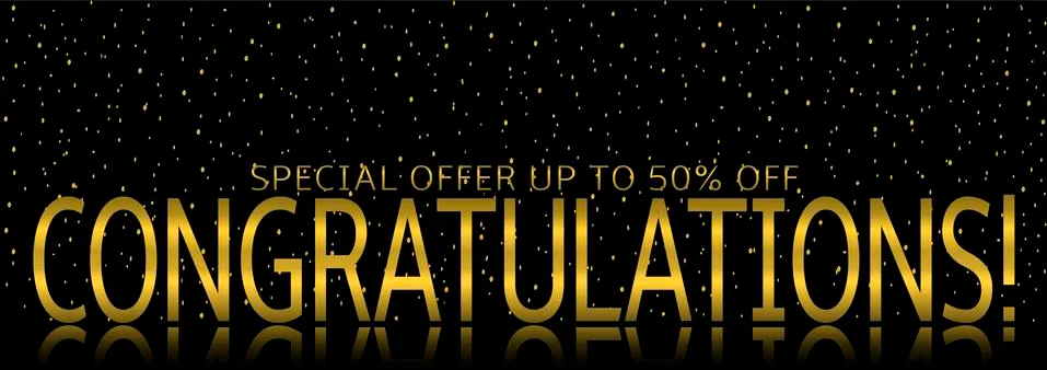 Congratulations banner template Stock Illustration