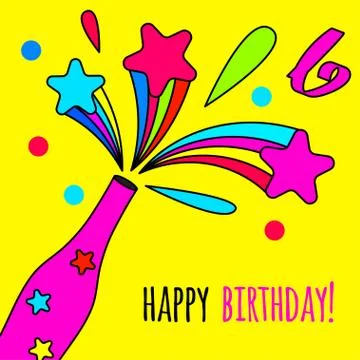 Congratulations on birthday Stock Illustration