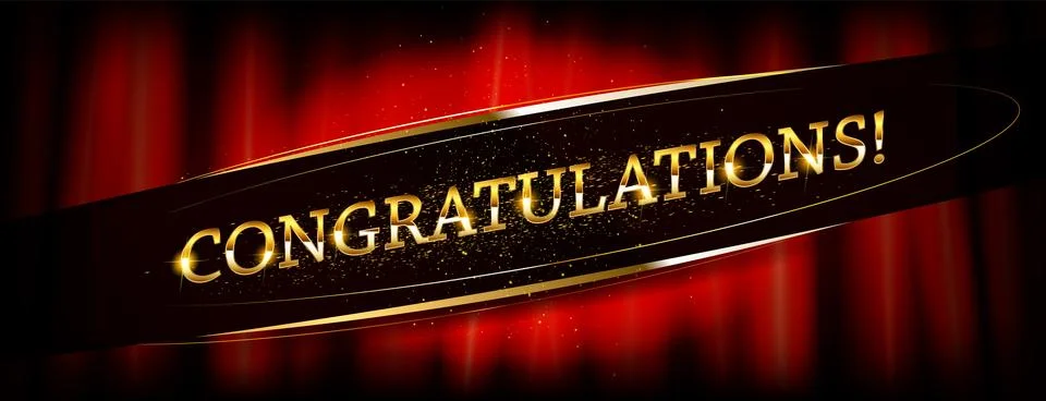 Congratulations. Calligraphy lettering. Stock Illustration