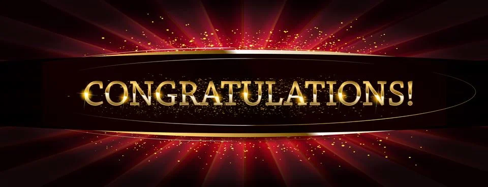 Congratulations. Calligraphy lettering. Stock Illustration