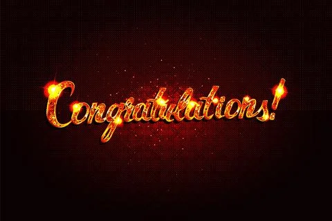 Congratulations. Calligraphy lettering. Stock Illustration