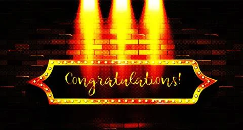 Congratulations. Calligraphy lettering Stock Illustration