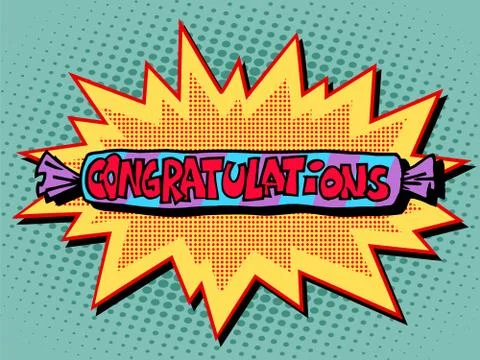 Congratulations candy sweets Stock Illustration