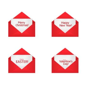 Congratulations card set Stock Illustration