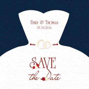Congratulations card. Template for wedding invitation Stock Illustration