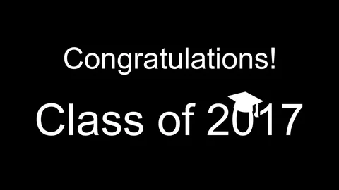 Congratulations Class of 2017 (graduation) Stock Footage 75063534