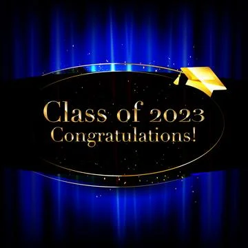 Congratulations Class of 2023 Stock Illustration