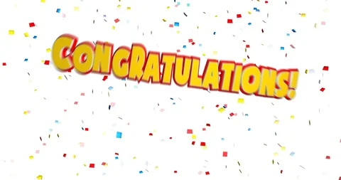 Congratulations Confetti Stock Footage 105663490