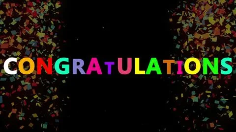 Congratulations with confetti Illustrazione stock