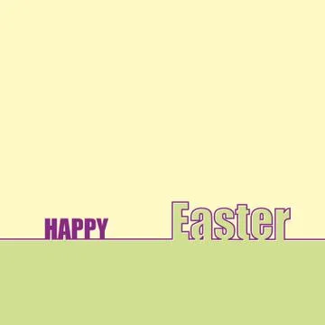 Congratulations on Easter, background with the inscription happy Easter Stock Illustration