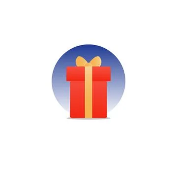 Congratulations gift box, perfect present, prize award icon イラスト素材