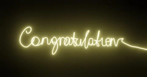 Congratulations golden light string text animation Stock Footage 220443168