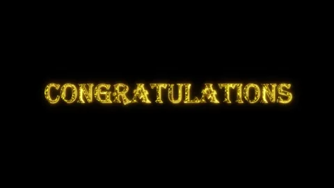 Congratulations golden text animation particles shiny gold Stock Footage 296820483