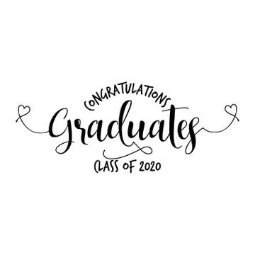 Congratulations Graduates Class of 2020 Stock Illustration