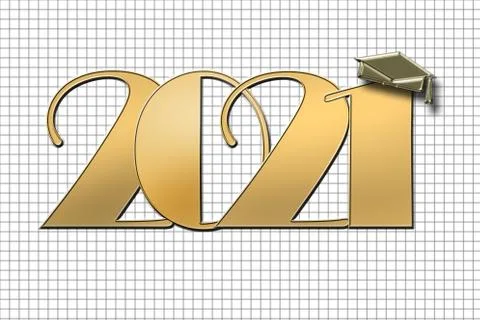 Congratulations graduates class of 2021, Stock Illustration