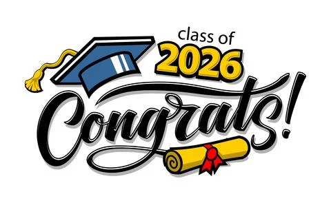 Congratulations graduates editable template Stock Illustration