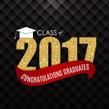Congratulations on Graduation 2017 Class Background Vector Illus Stock Illustration