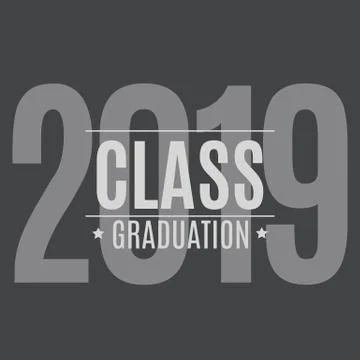 Congratulations on Graduation 2019 Class Background Vector Illustration Stock Illustration