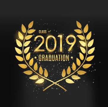 Congratulations on Graduation 2019 Class Background Vector Illustration Stock Illustration