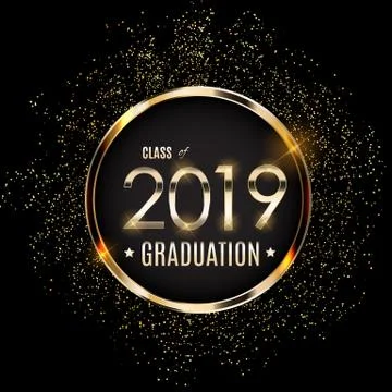 Congratulations on Graduation 2019 Class Background Vector Illustration Stock Illustration