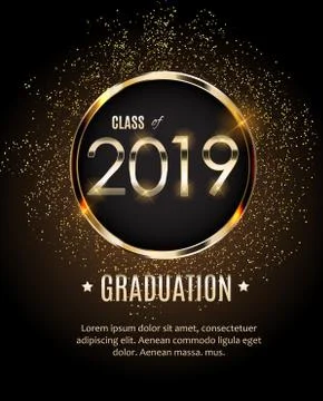 Congratulations on Graduation 2019 Class Background Vector Illustration Stock Illustration