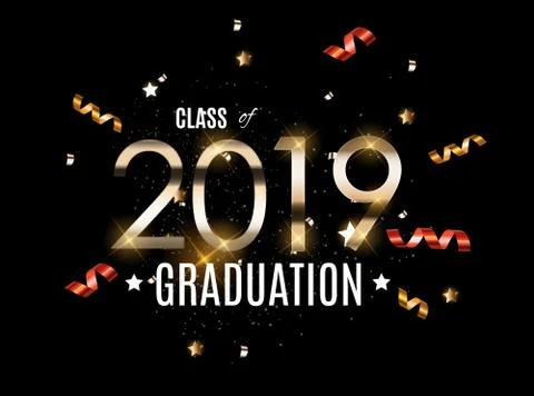 Congratulations on Graduation 2019 Class Background Vector Illustration Stock Illustration